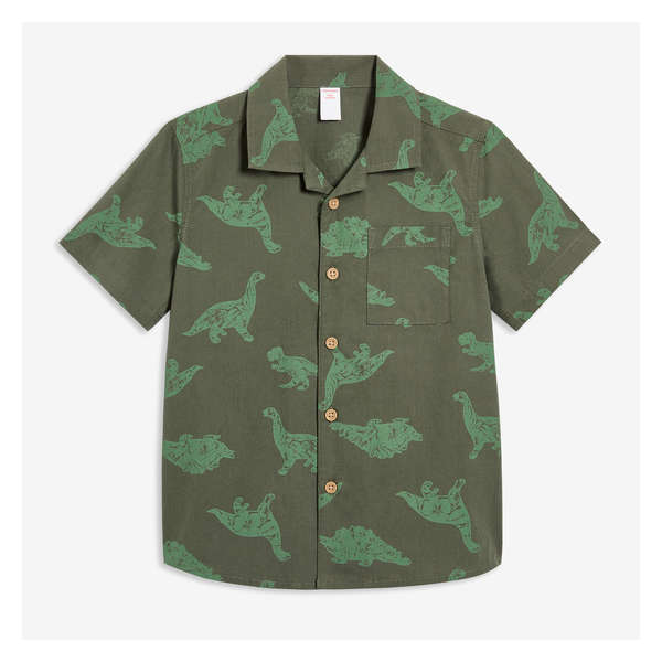 Kid Boys' Camp Collar Shirt - Ash Grey